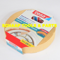 Afplakband Super elastisch voor rondingen 25 meter x 25 mm | 56533-00001